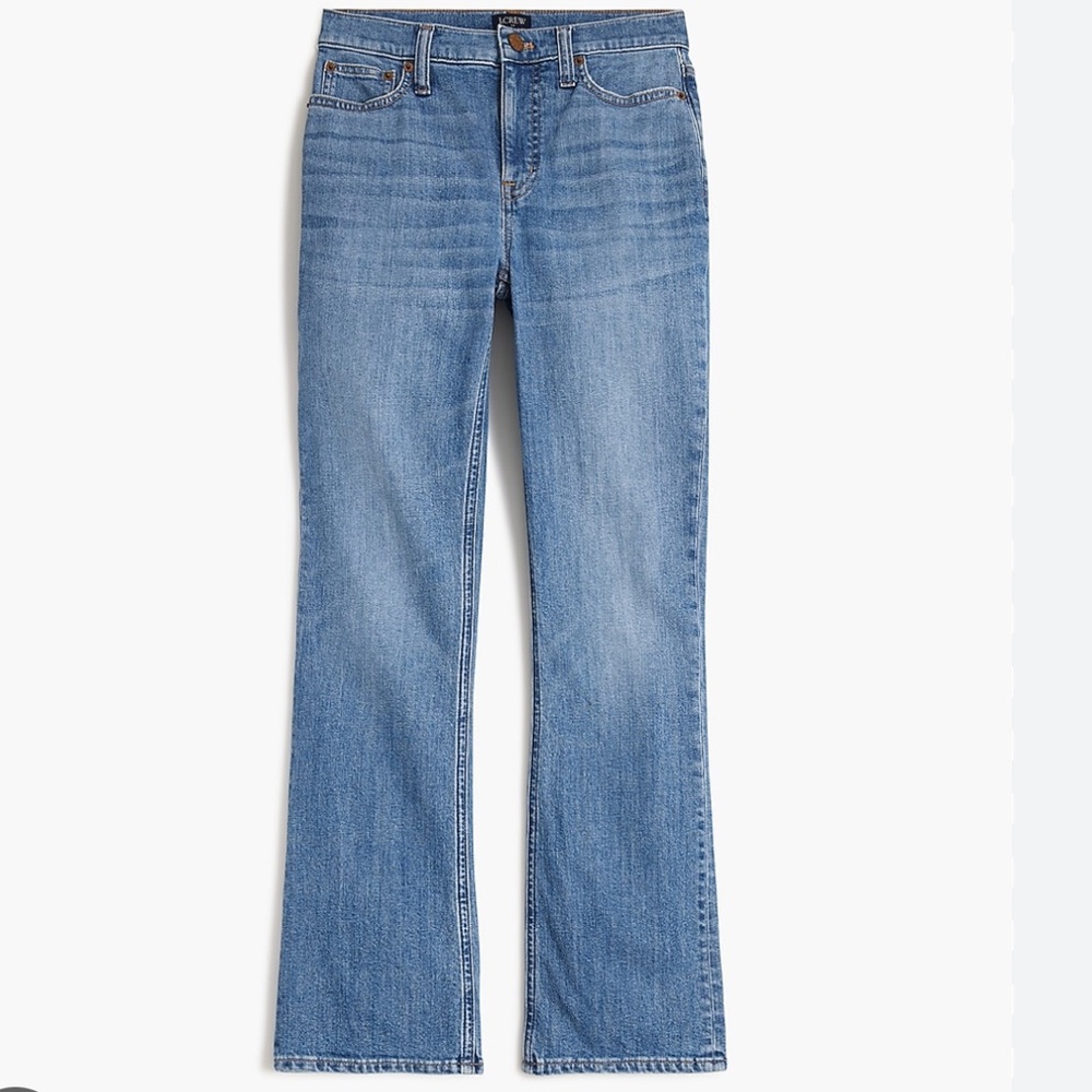 J. Crew Flare Crop Mid-Rise Jean in All-Day Stretch